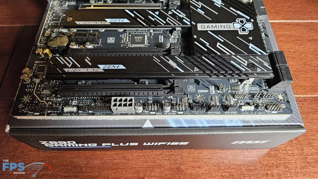 MSI Z890 GAMING PLUS WiFi6E motherboard: bottom row