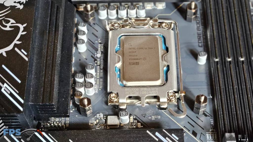 MSI Z890 GAMING PLUS WiFi6E motherboard: cpu installed