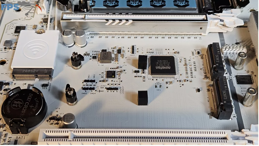 ASRock X870 CHALLENGER WiFi White motherboard: rotary clasps