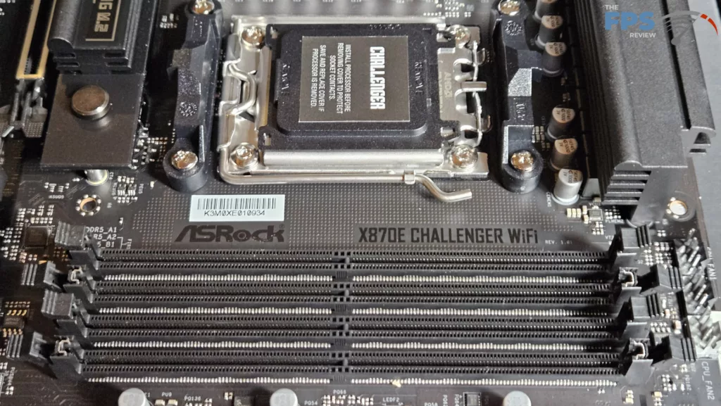 ASRock X870E CHALLENGER WiFi Motherboard: CPU and RAM sockets