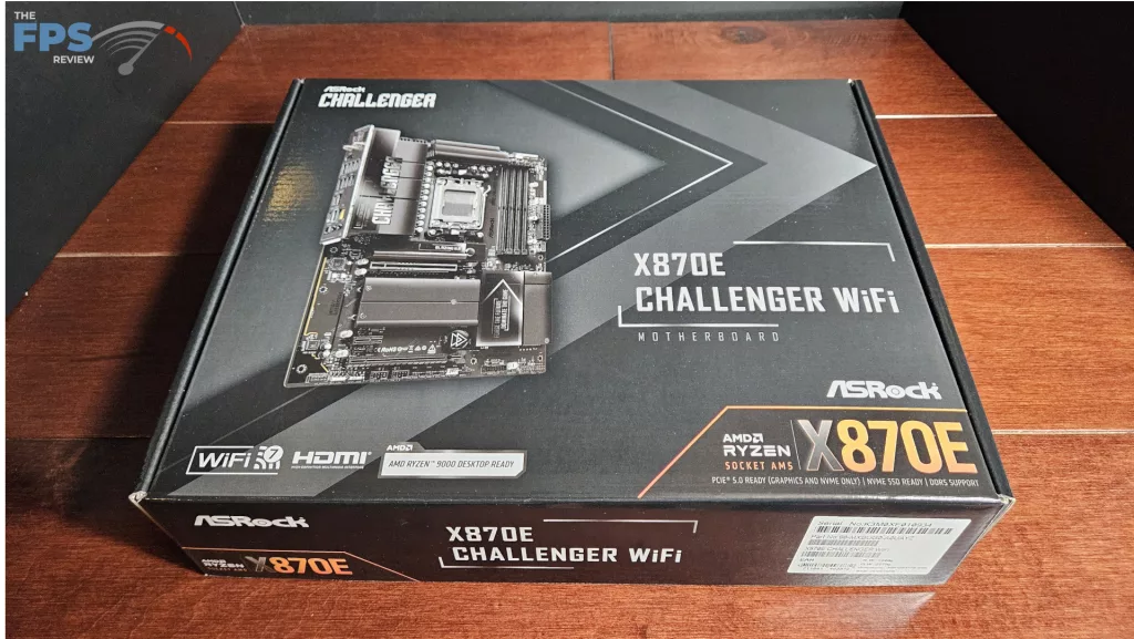 ASRock X870E CHALLENGER WiFi Motherboard: box