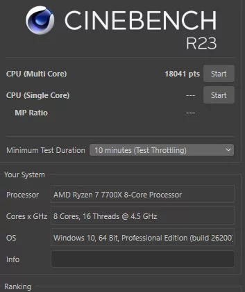 ASRock X870E CHALLENGER WiFi Motherboard: performance: Cinebench R23