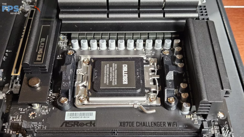 ASRock X870E CHALLENGER WiFi Motherboard: CPU area