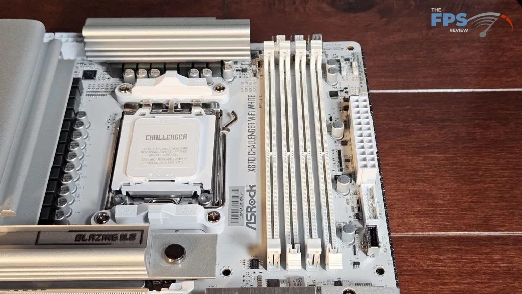 ASRock X870 CHALLENGER WiFi White motherboard: CPU socket