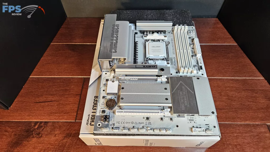 ASRock X870 CHALLENGER WiFi White motherboard: full board