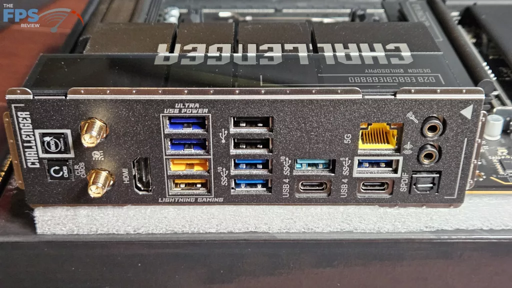 ASRock X870E CHALLENGER WiFi Motherboard: rear I/O