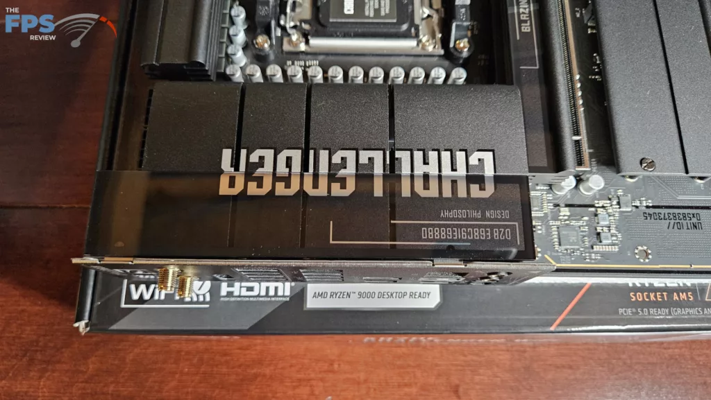 ASRock X870E CHALLENGER WiFi Motherboard: I/O heatsink