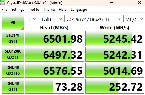 ASRock X870E CHALLENGER WiFi Motherboard: performance: CrystalDisk