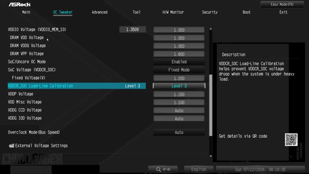 ASRock X870E CHALLENGER WiFi Motherboard: BIOS