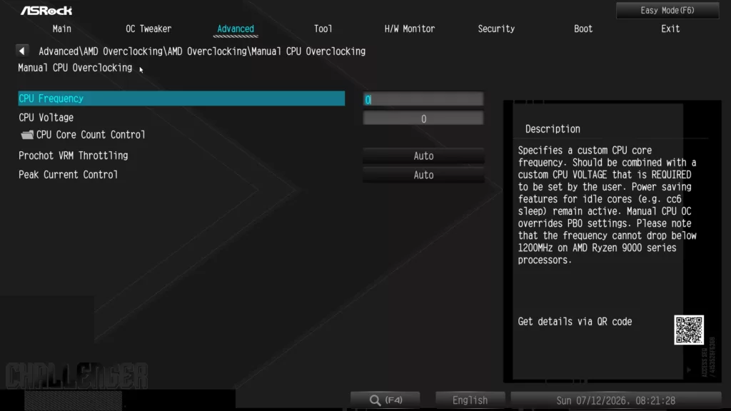 ASRock X870E CHALLENGER WiFi Motherboard: BIOS