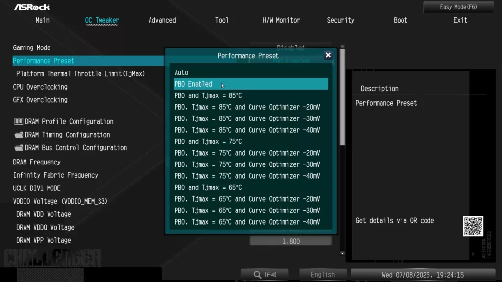 ASRock X870E CHALLENGER WiFi Motherboard: BIOS