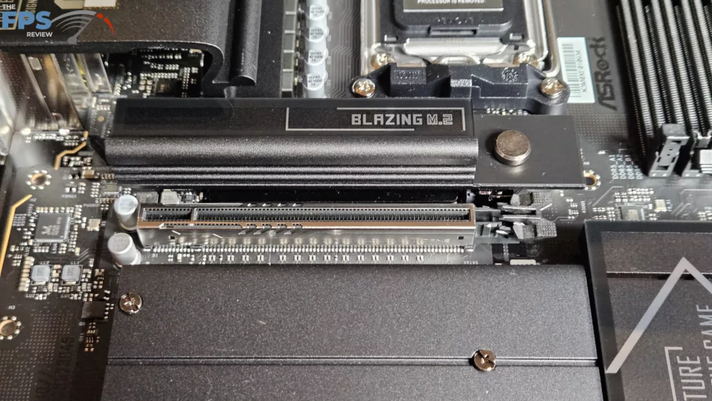 ASRock X870E CHALLENGER WiFi Motherboard: primary M.2 with heatsink