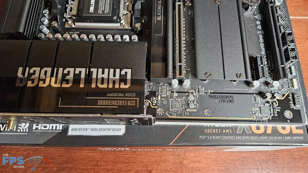 ASRock X870E CHALLENGER WiFi Motherboard: left edge with audio