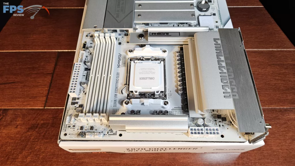 ASRock X870 CHALLENGER WiFi White motherboard: top row