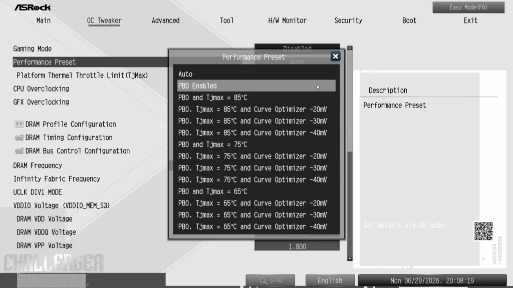 ASRock X870 CHALLENGER WiFi White: BIOS