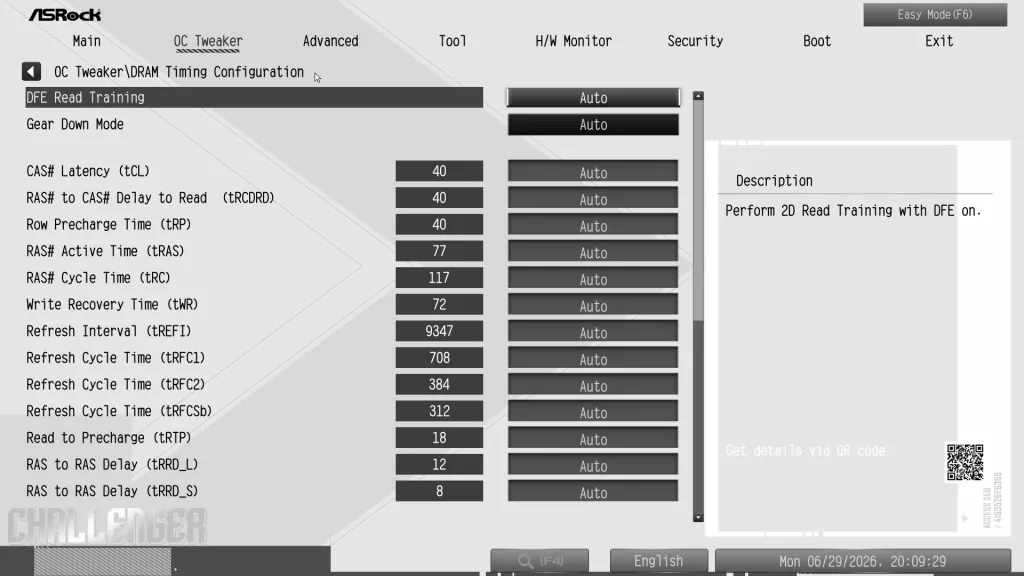 ASRock X870 CHALLENGER WiFi White: BIOS