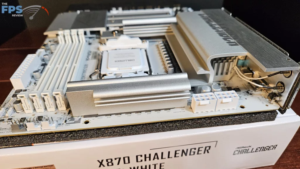 ASRock X870 CHALLENGER WiFi White motherboard: VRM sinks