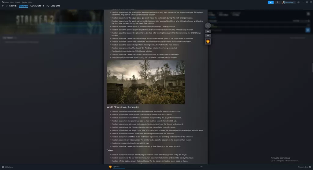 Stalker 2 Patch 2.0 Patch Notes Screenshot