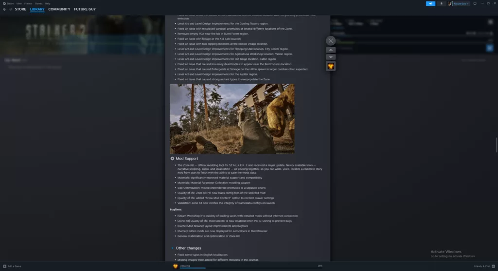 Stalker 2 Patch 2.0 Patch Notes Screenshot