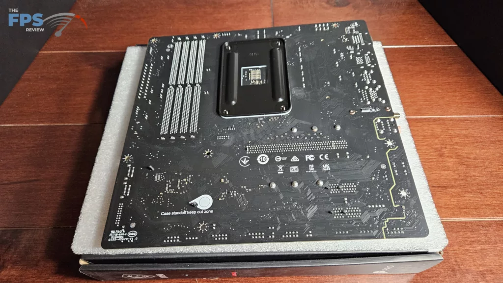 MSI PRO B550M-P WiFi6E motherboard: board back