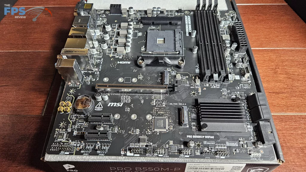 MSI PRO B550M-P WiFi6E motherboard: board