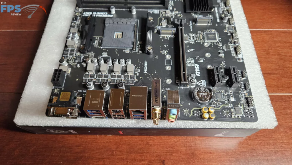 MSI PRO B550M-P WiFi6E motherboard: left side