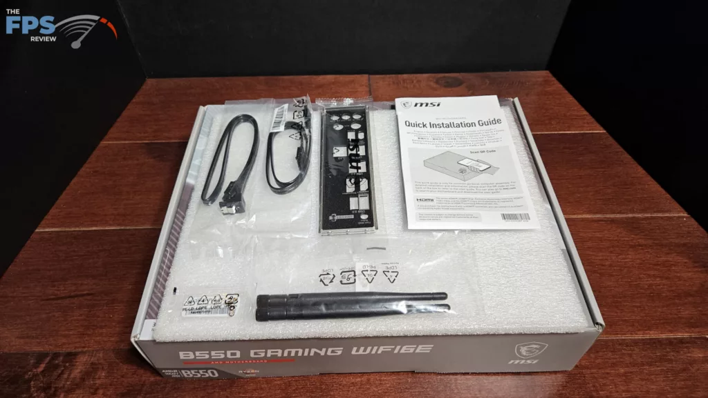 MSI B550 GAMING WiFi6E motherboard: accessories