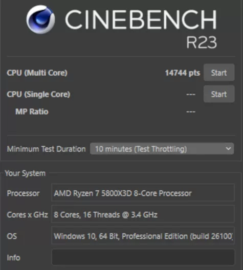 MSI PRO B550M-P WiFi6E motherboard: performance benchmark:CinebenchR23