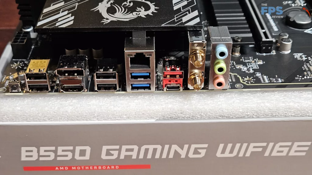 MSI B550 GAMING WiFi6E motherboard: I/O