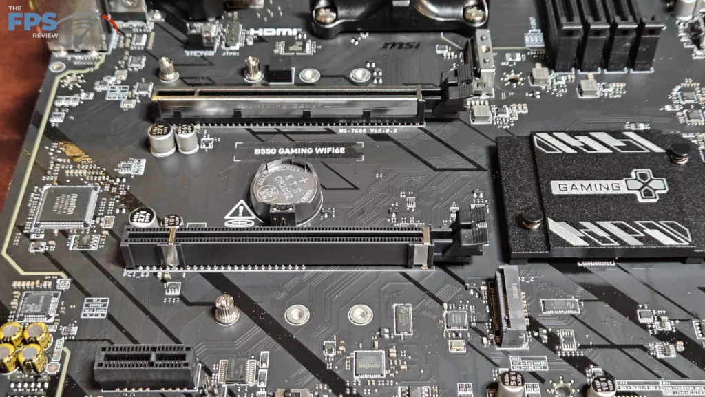 MSI B550 GAMING WiFi6E motherboard: primary m.2 and PCIe
