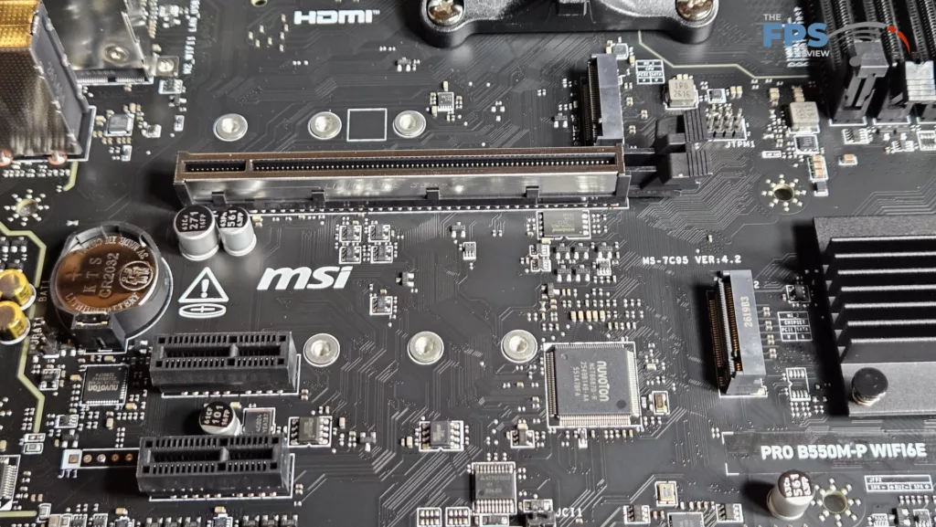 MSI PRO B550M-P WiFi6E motherboard: primary slots