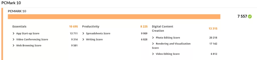MSI PRO B550M-P WiFi6E motherboard: performance benchmark:PCMark10