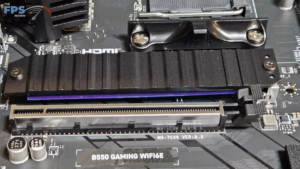 MSI B550 GAMING WiFi6E motherboard: primaryM.2 and PCIe