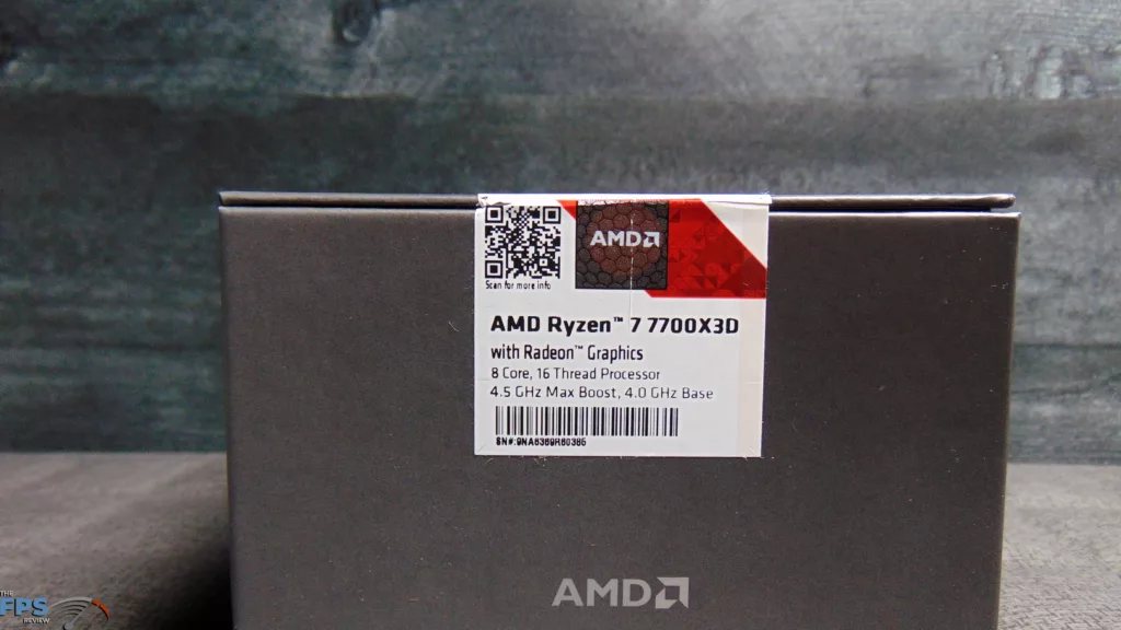AMD Ryzen 7 7700X3D CPU Box Label