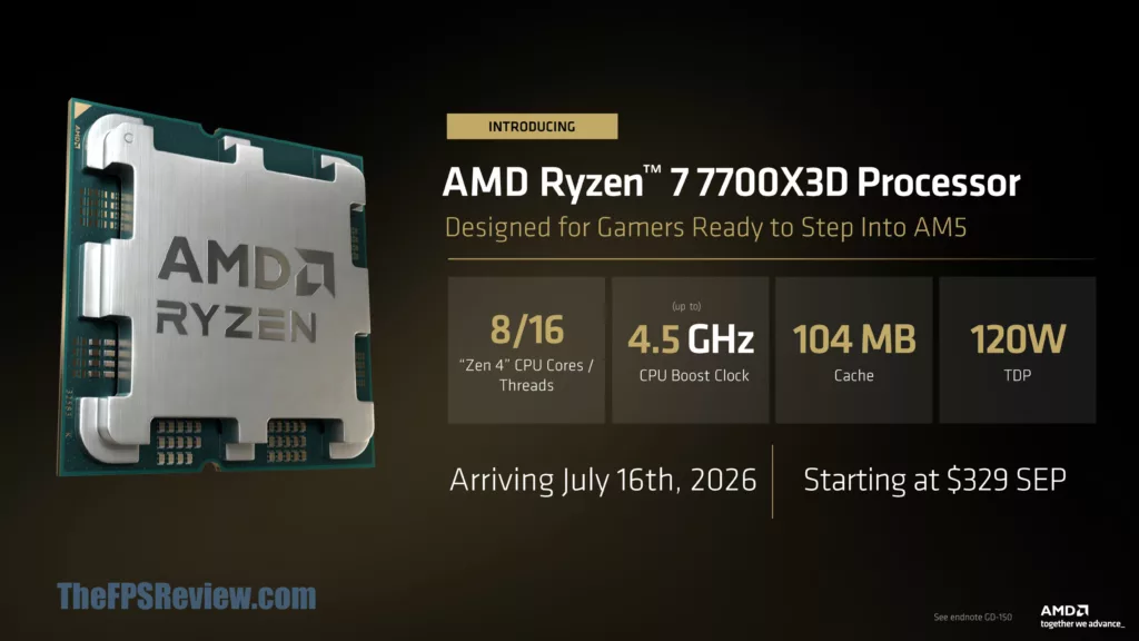 AMD Ryzen 7 7700X3D Press Deck
