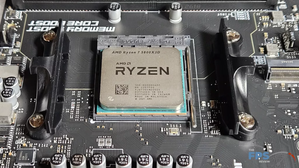 MSI PRO B550M-P motherboard: cpu in place