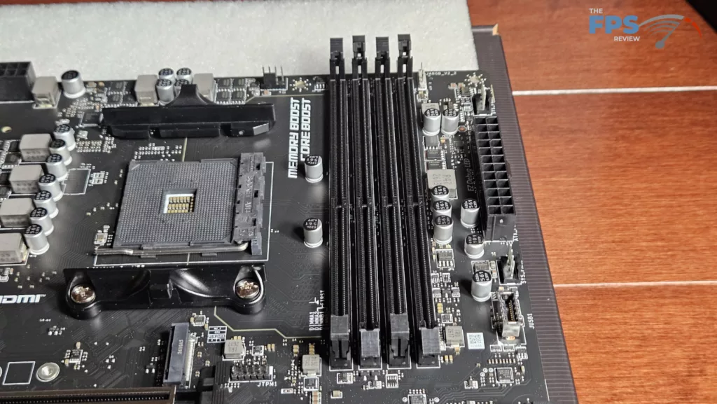 MSI PRO B550M-P motherboard: RAM slots