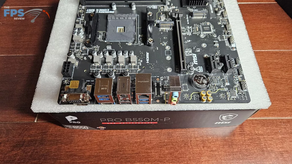 MSI PRO B550M-P motherboard: left side