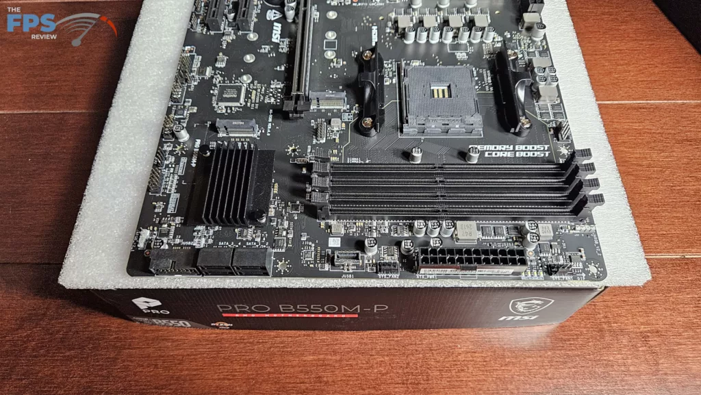 MSI PRO B550M-P motherboard: right side