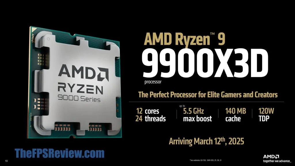 AMD Ryzen 9 9900X3D Press Presentation