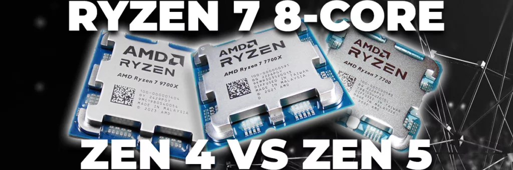 AMD Ryzen 7 9700X and AMD Ryzen 7 7700X and AMD Ryzen 7 7700 CPUs