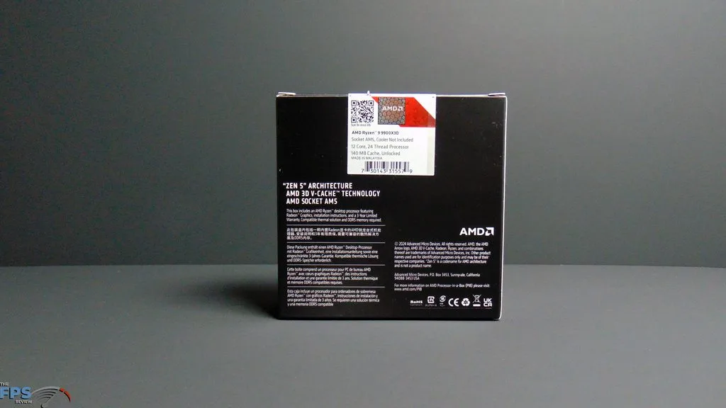 AMD Ryzen 9 9900X3D Box Back